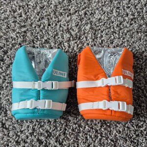 Set Of 2 Puffin Life Vest Jacket Can Koozie Cooler Drink Holder Outdoor Insulate